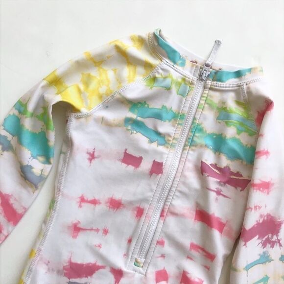 Old Navy tie dye rash guard swimsuit VGUC XS(5T) - Picture 2 of 5